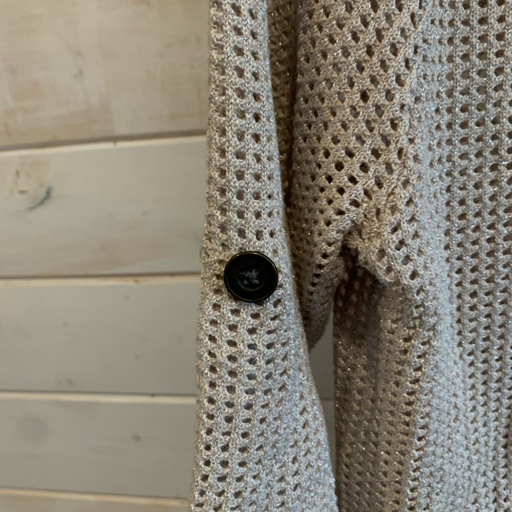 TanJay | Tan Shimmery Full Zip Sweater - Picture 7 of 7